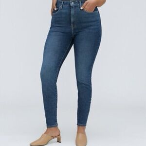 Everlane The Curvy High-Rise Crop Jeans Size 28 Blue